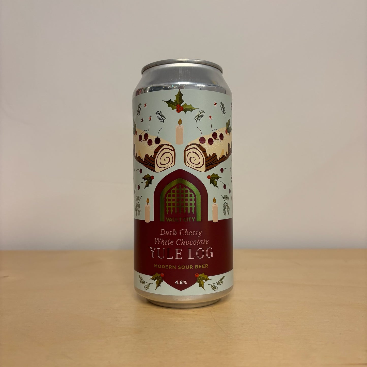 Vault City Dark Cherry White Chocolate Yule Log (440ml Can)