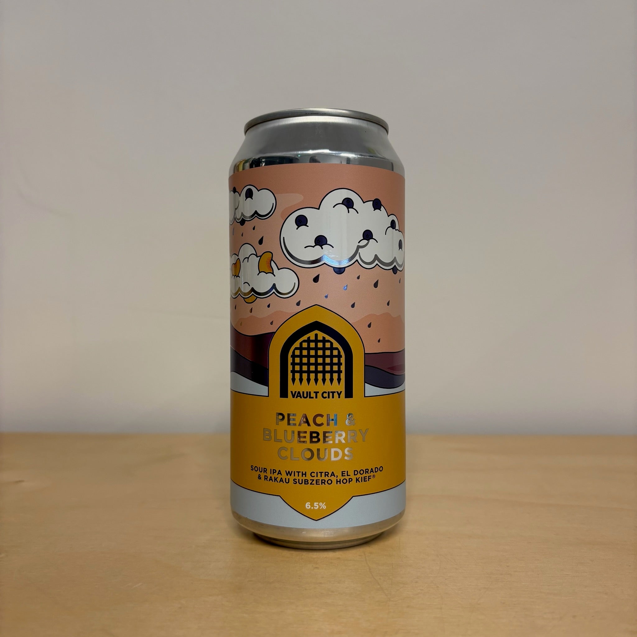 Vault City Peach & Blueberry Clouds (440ml Can) - Leith Bottle Shop