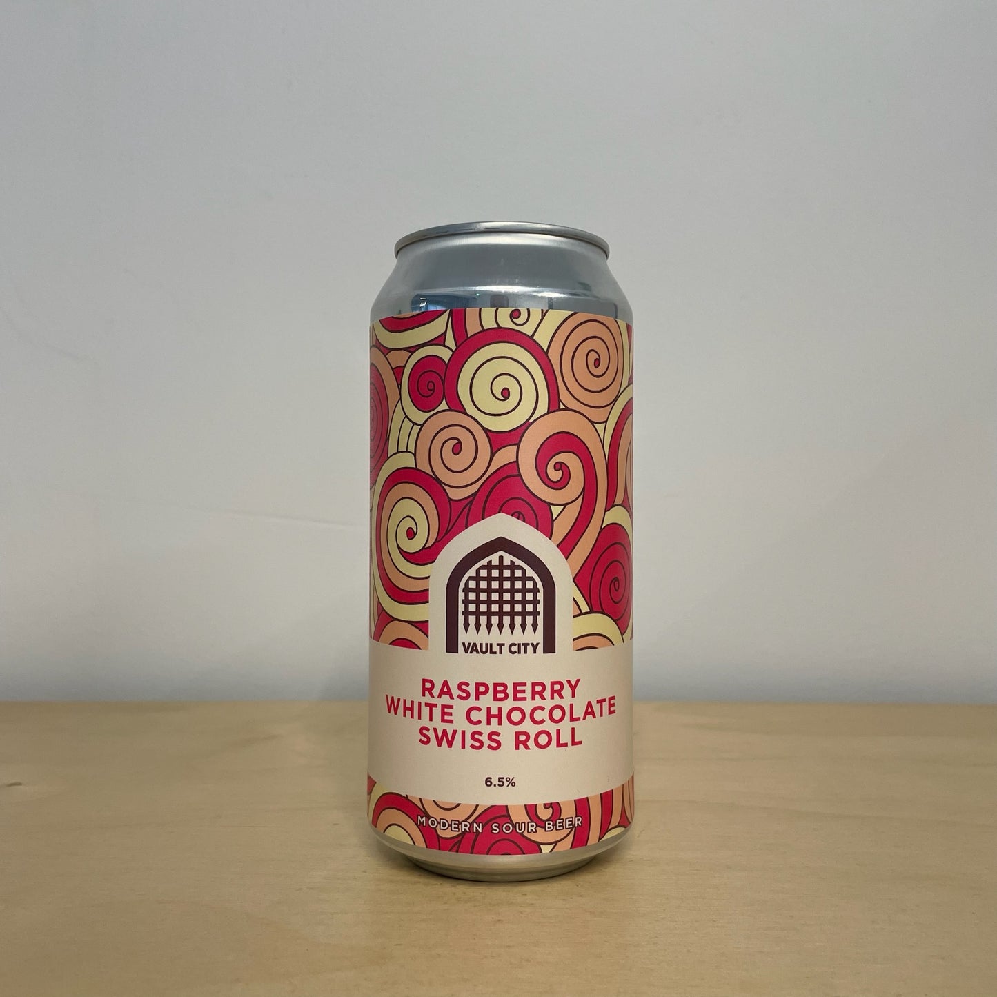 Vault City Raspberry White Chocolate Swiss Roll (440ml Can)