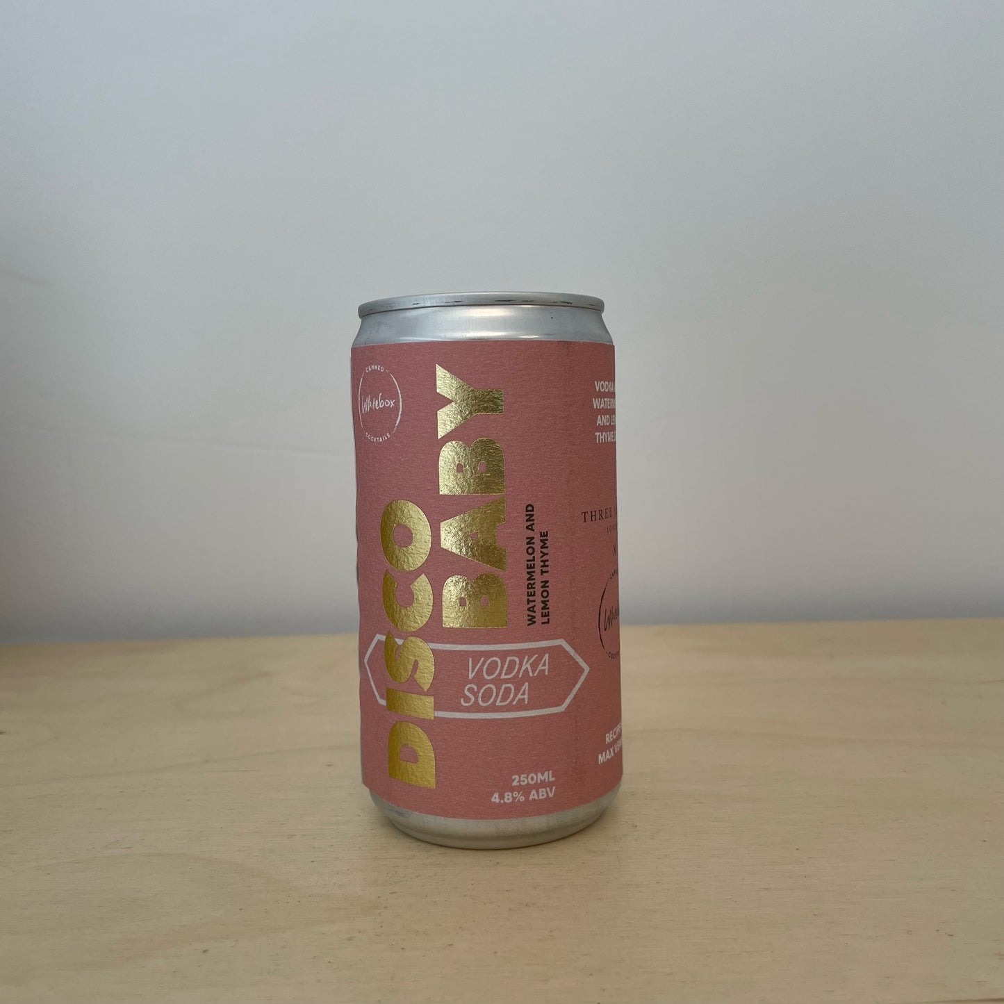 Three Sheets London x Whitebox Disco Baby Vodka Soda (250ml Can)