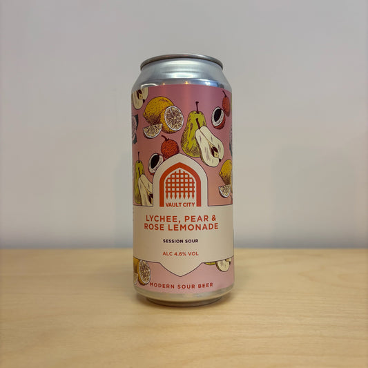 Vault City Lychee, Pear & Rose Lemonade (440ml Can)